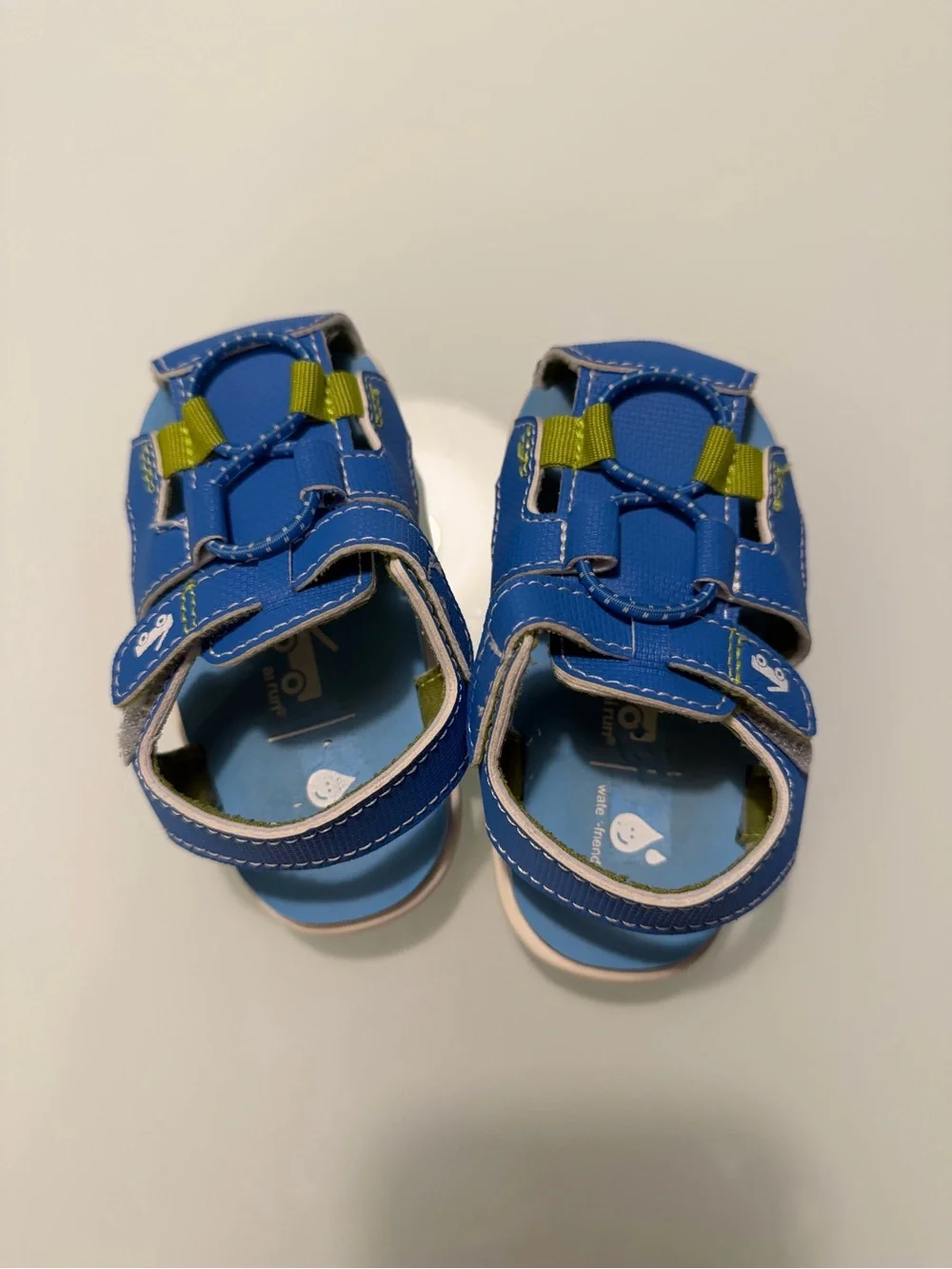 See Kai Run Blue and Lime Toddler Sandals